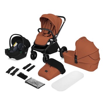 Lionelo - Carrinho combinado 3 em 1 MIKA PLUS Castanho Ferrugem