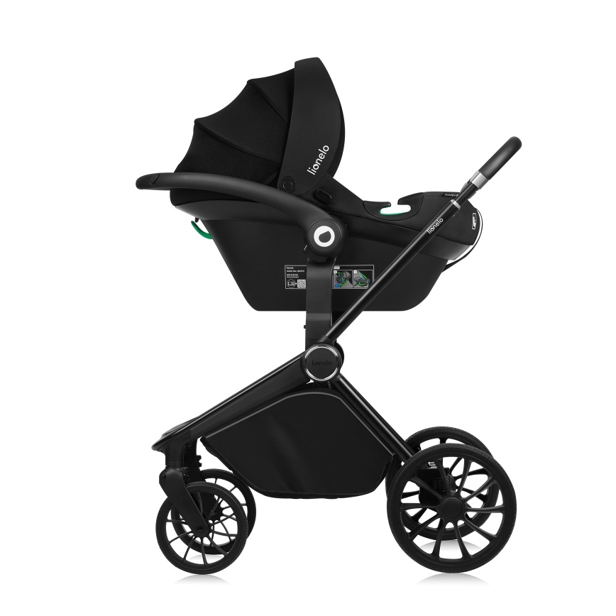 Lionelo - Carrinho combinado 3 em 1 MIKA PLUS Ônix Preto