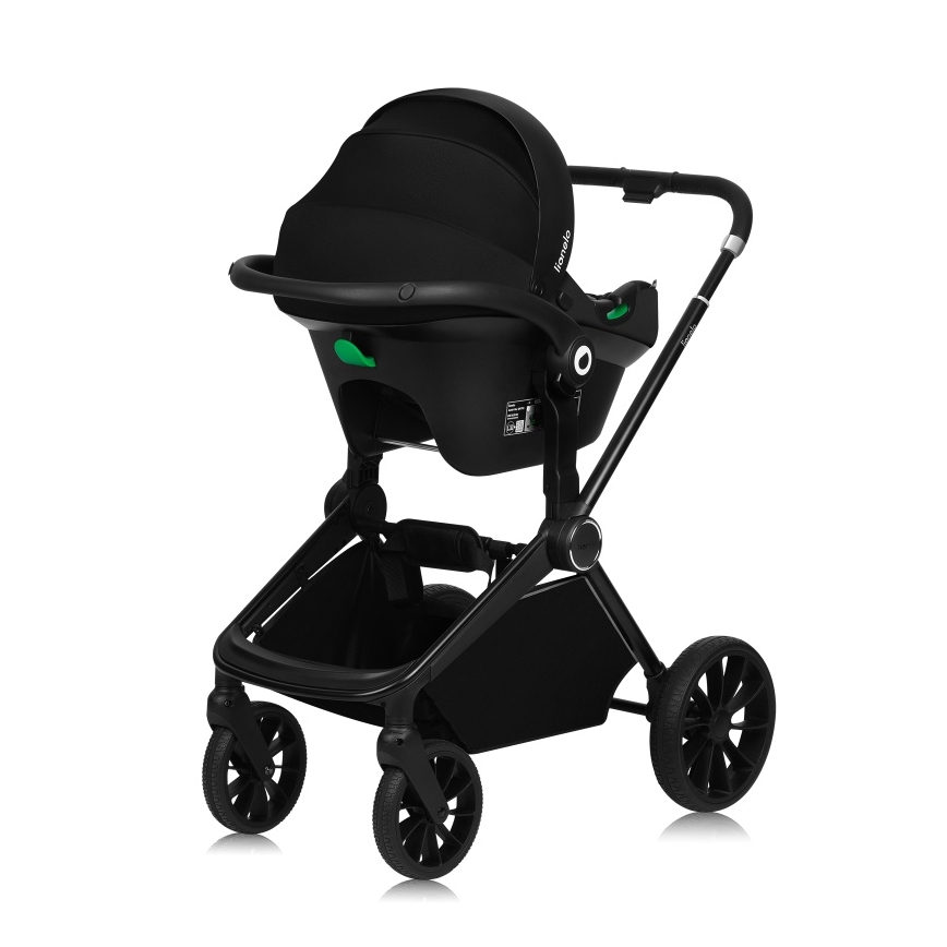Lionelo - Carrinho combinado 3 em 1 MIKA PLUS Ônix Preto