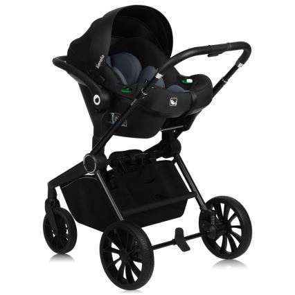Lionelo - Carrinho combinado 3 em 1 MIKA PLUS Ônix Preto