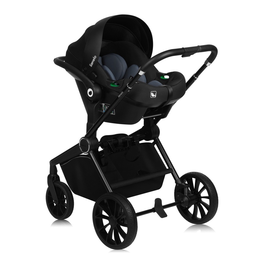Lionelo - Carrinho combinado 3 em 1 MIKA PLUS Ônix Preto