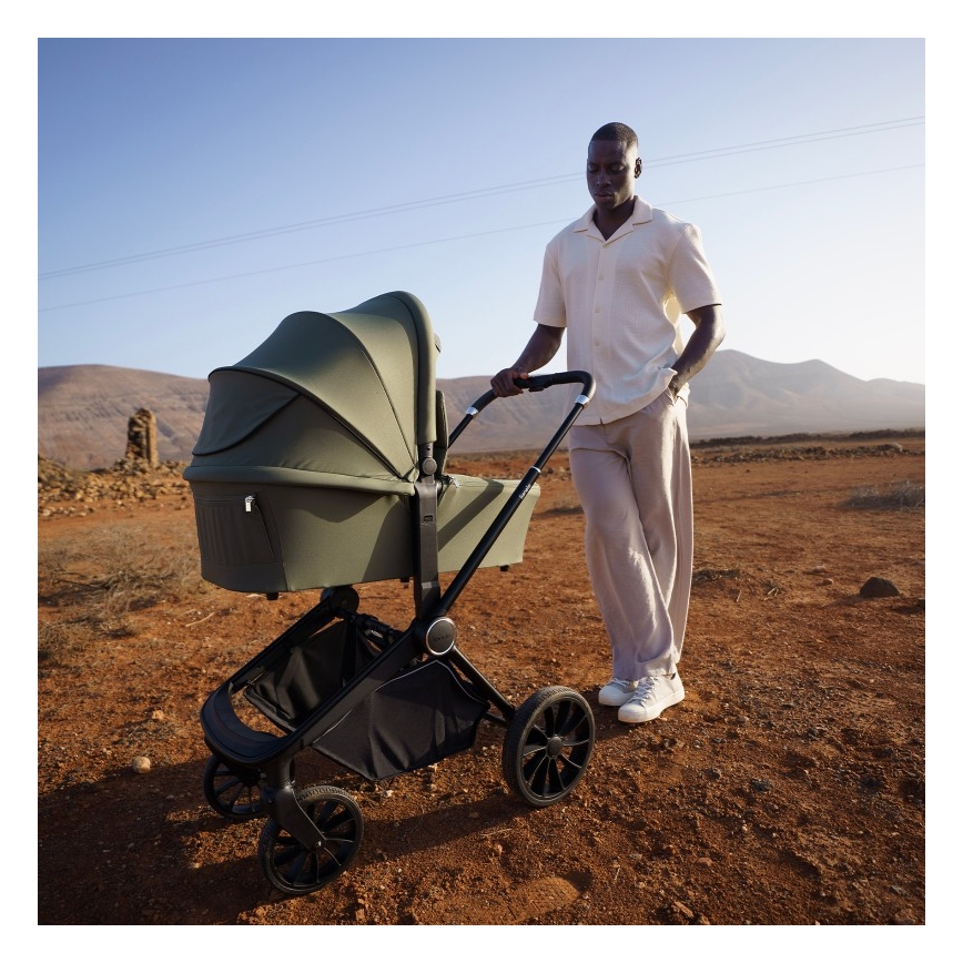 Lionelo - Carrinho combinado 3 em 1 MIKA PLUS Verde-oliva