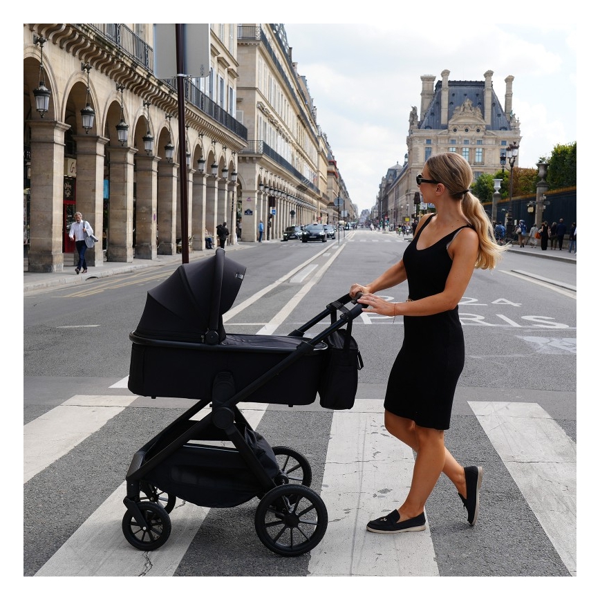 Lionelo - Carrinho de bebé combinado 2 em 1 LAYLA Black Onyx