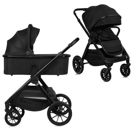 Lionelo - Carrinho de bebé combinado 2 em 1 LAYLA Black Onyx