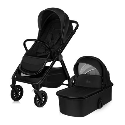 Lionelo - Carrinho de bebé combinado 2 em 1 LAYLA Black Onyx