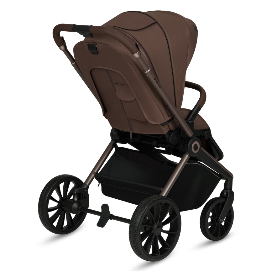 Lionelo - Carrinho de bebé combinado 3 em 1 MIKA PLUS Mocha Mousse