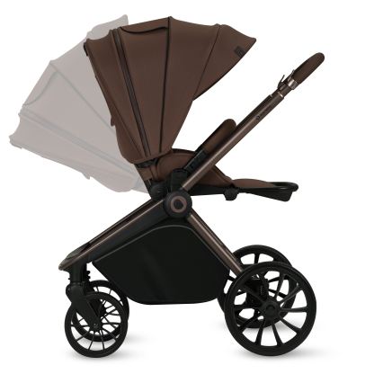 Lionelo - Carrinho de bebé combinado 3 em 1 MIKA PLUS Mocha Mousse