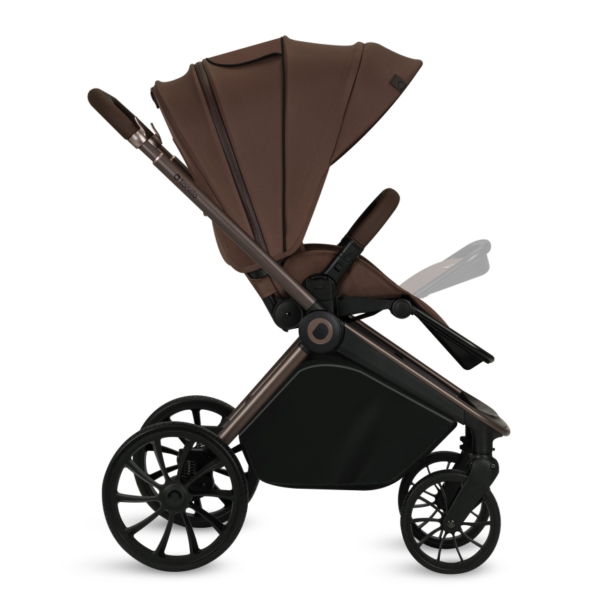 Lionelo - Carrinho de bebé combinado 3 em 1 MIKA PLUS Mocha Mousse