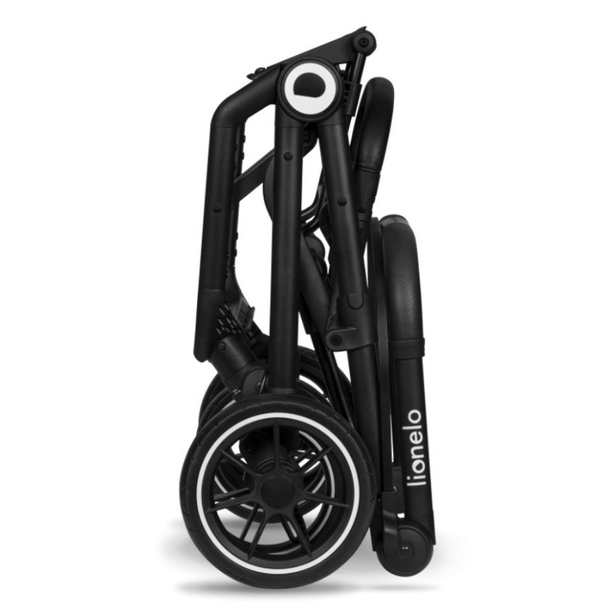 Lionelo - Carrinho de bebé desportivo CLOE preto/cinzento