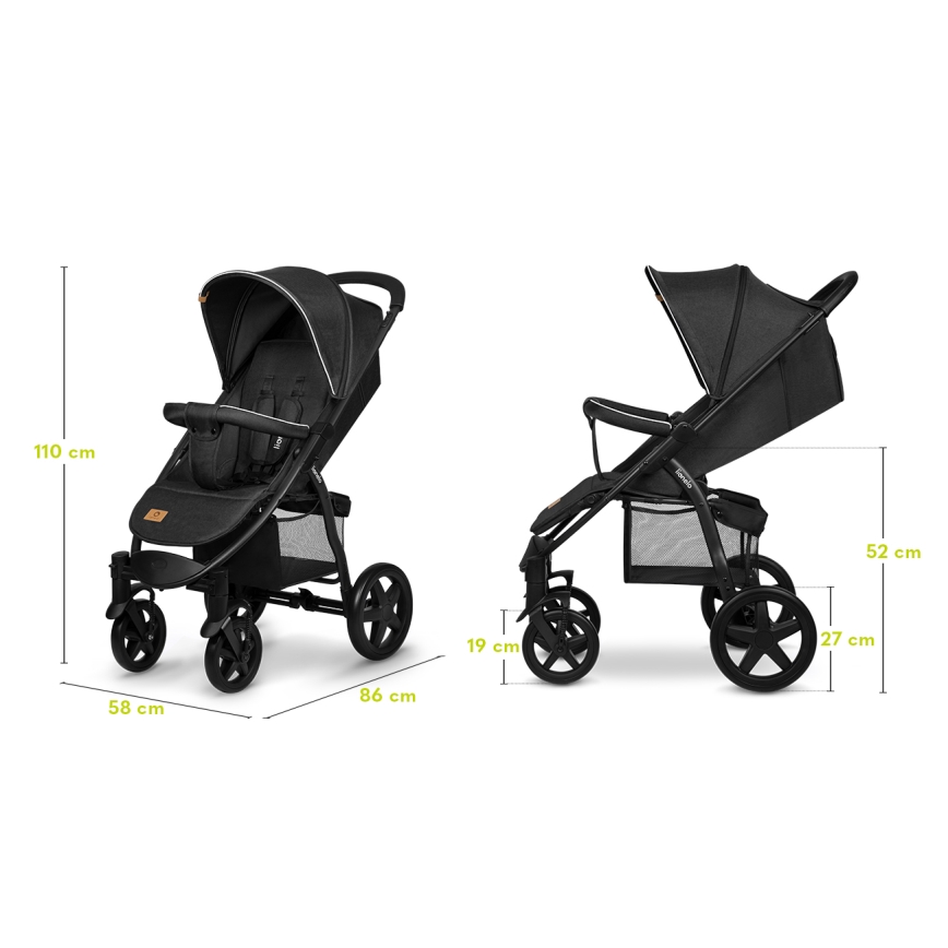 Lionelo - Carrinho de passeio ANNET PLUS preto