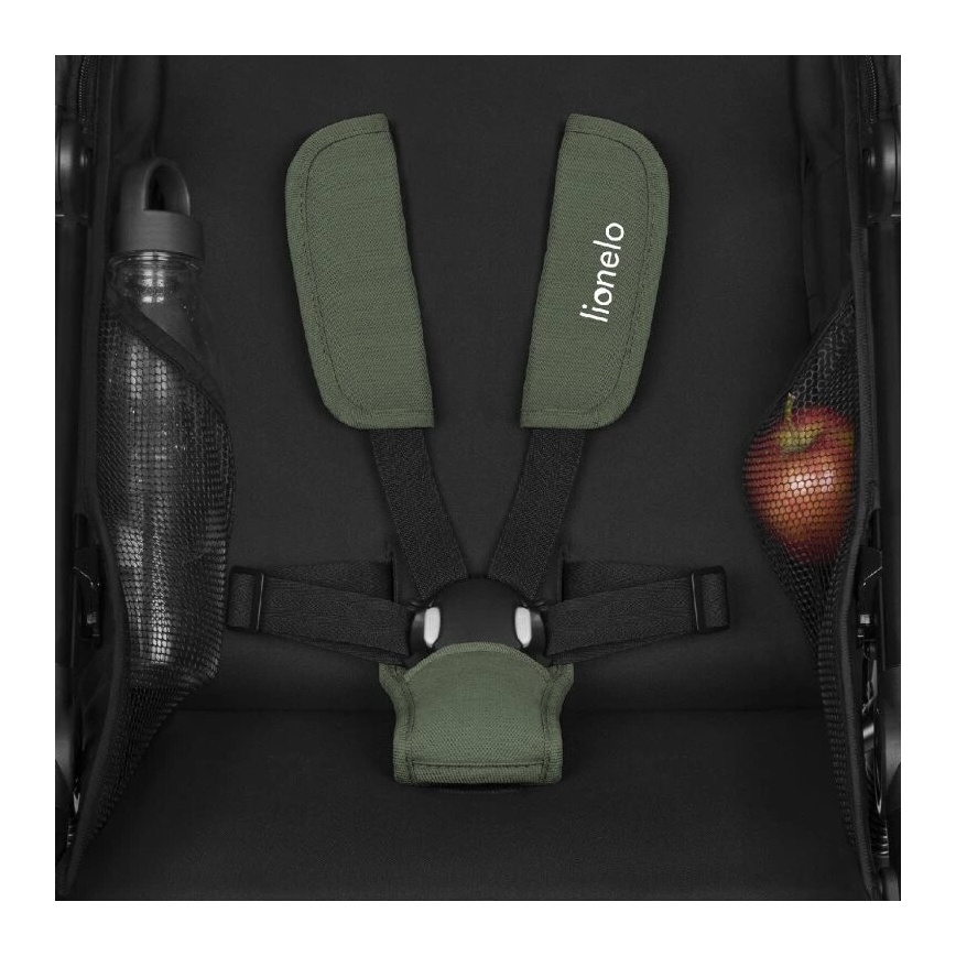 Lionelo - Carrinho de passeio AZURA preto/verde