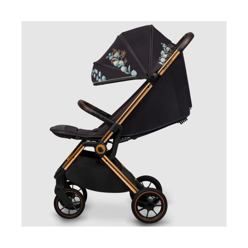 Lionelo - Carrinho de passeio desportivo CLOE preto/azul/dourado
