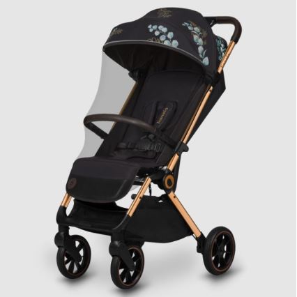 Lionelo - Carrinho de passeio desportivo CLOE preto/azul/dourado