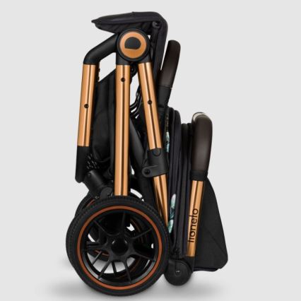 Lionelo - Carrinho de passeio desportivo CLOE preto/azul/dourado