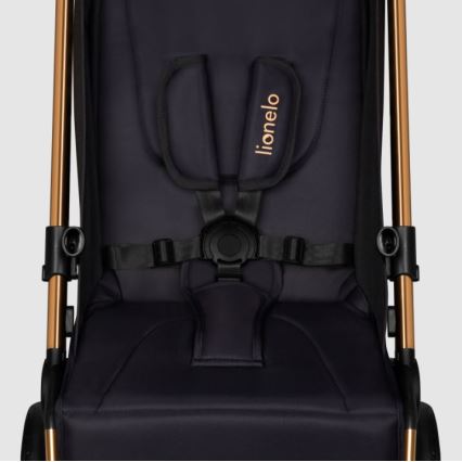 Lionelo - Carrinho de passeio desportivo CLOE preto/azul/dourado