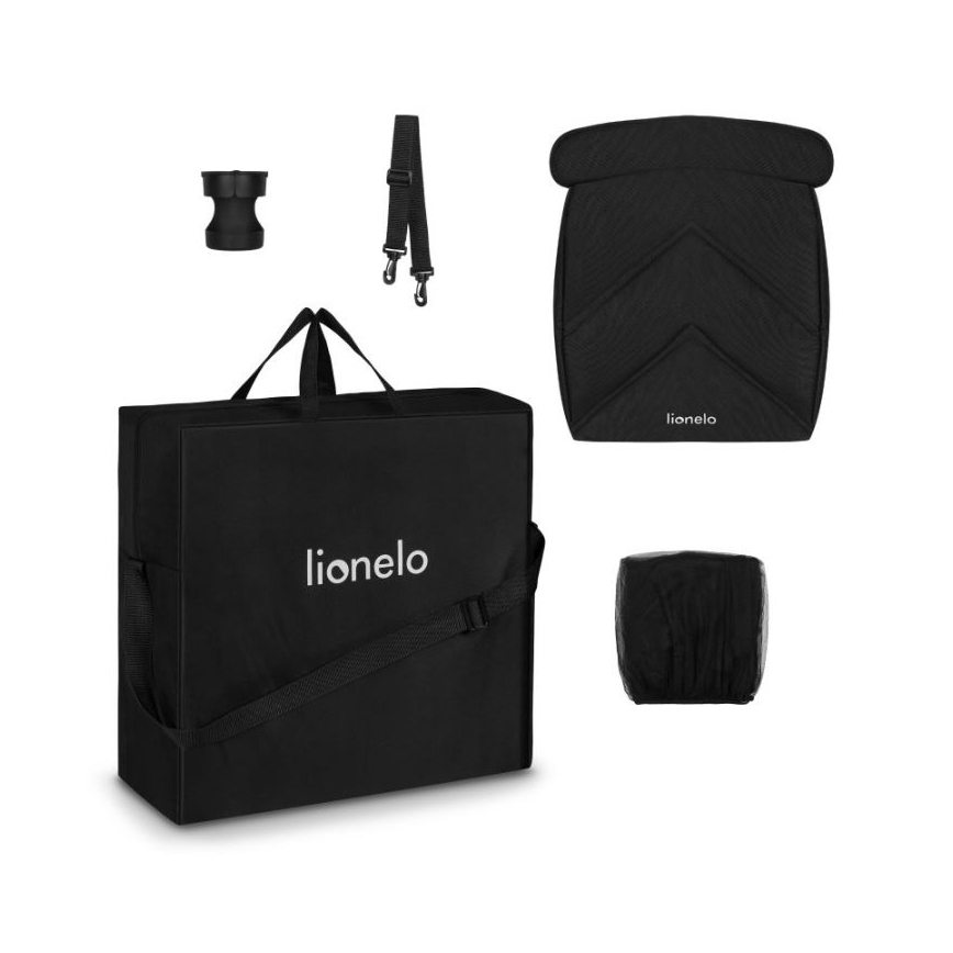 Lionelo - Carrinho de passeio desportivo CLOE preto/azul/dourado