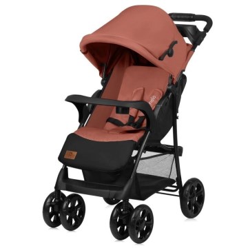 Lionelo - Carrinho de passeio desportivo EMMA PLUS tijolo/preto