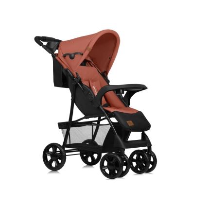 Lionelo - Carrinho de passeio desportivo EMMA PLUS tijolo/preto
