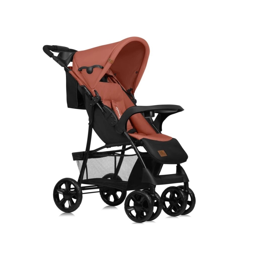 Lionelo - Carrinho de passeio desportivo EMMA PLUS tijolo/preto