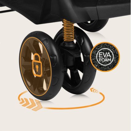 Lionelo - Carrinho de passeio EMMA PLUS bege/preto