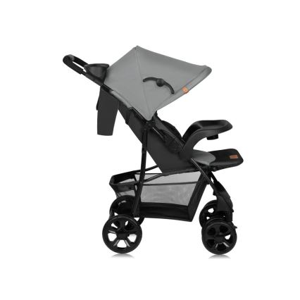 Lionelo - Carrinho de passeio EMMA PLUS cinzento/preto