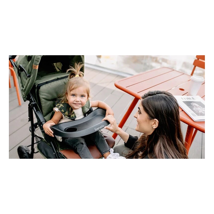 Lionelo - Carrinho de passeio EMMA PLUS verde/preto