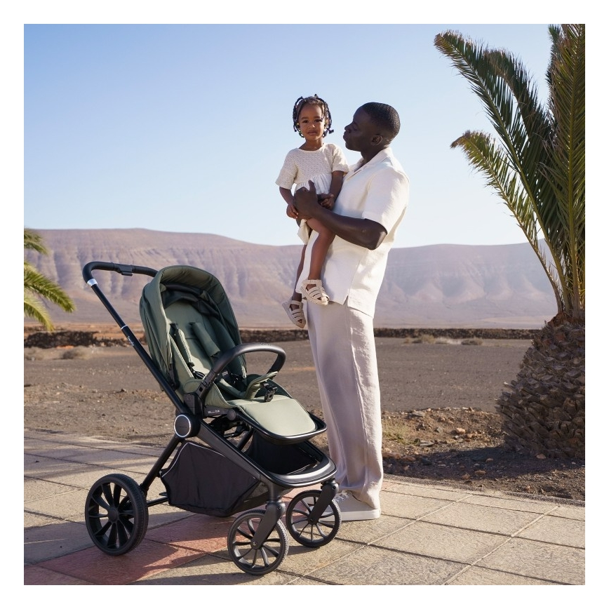 Lionelo - Carrinho de passeio esportivo MIKA PLUS Verde Oliva