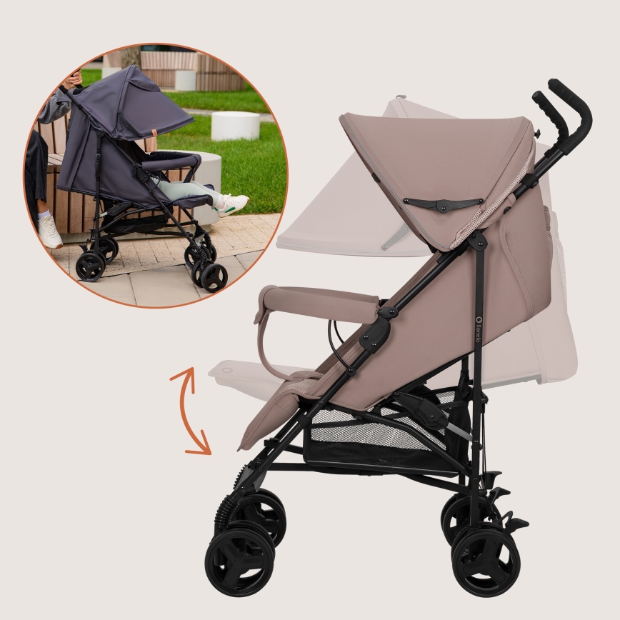 Lionelo - Carrinho de passeio tipo guarda-chuva ELIA Bege Taupe