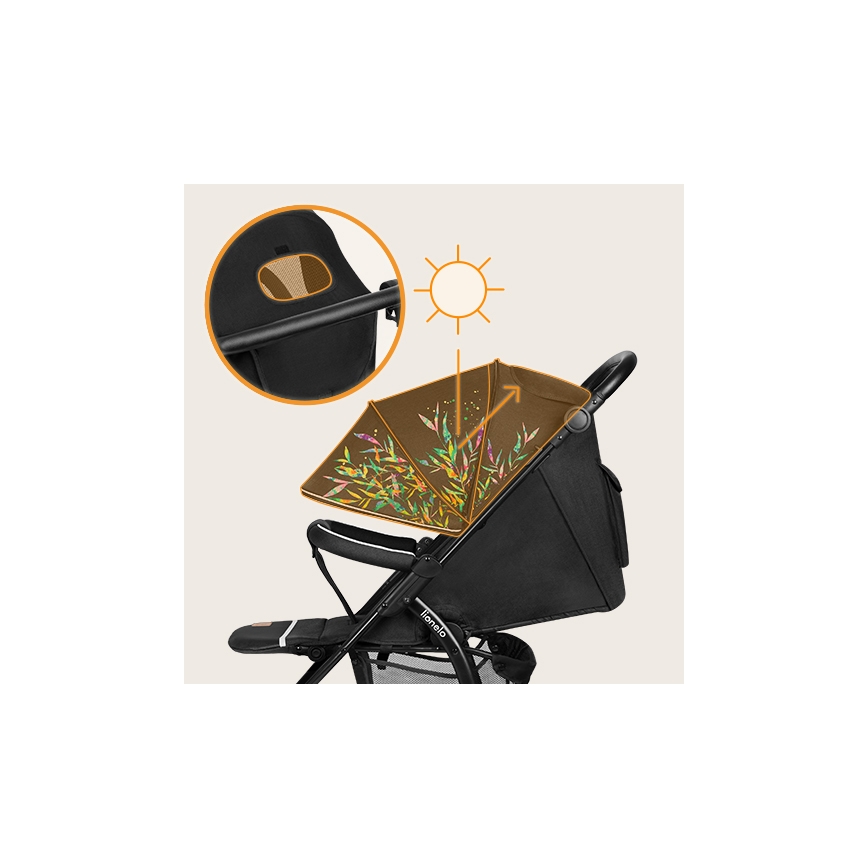 Lionelo - Carrinho desportivo ANNET TOUR preto/verde