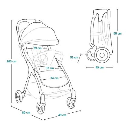 Lionelo - Carrinho desportivo JULIE ONE Golden Moments