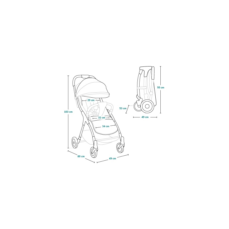 Lionelo - Carrinho desportivo JULIE ONE Golden Moments