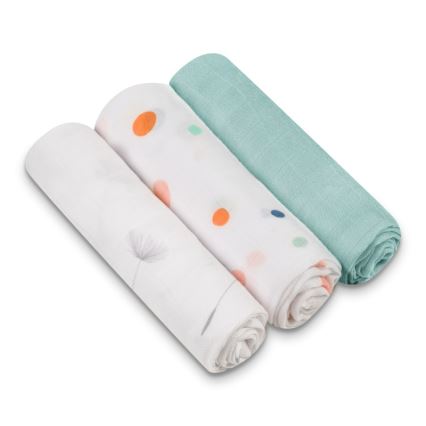 Lionelo - Conjunto com 3 fraldas de bambu BAMBOO SET 70 x 70 cm Dot