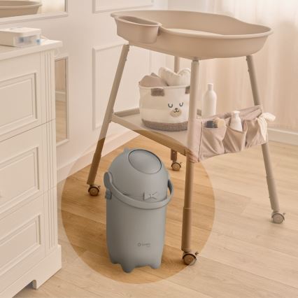 Lionelo - Contentor para fraldas PUREBIN 10 l Cinza