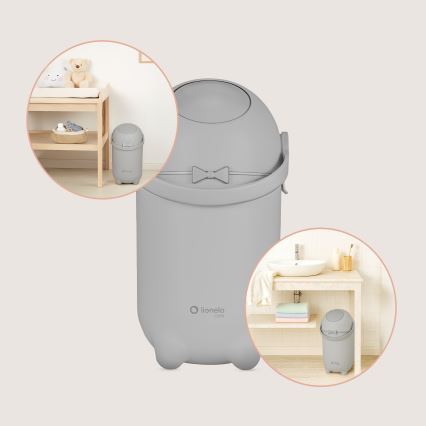 Lionelo - Contentor para fraldas PUREBIN 10 l Cinza