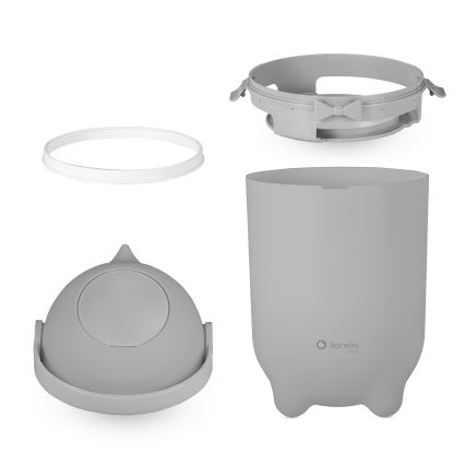 Lionelo - Contentor para fraldas PUREBIN 10 l Cinza