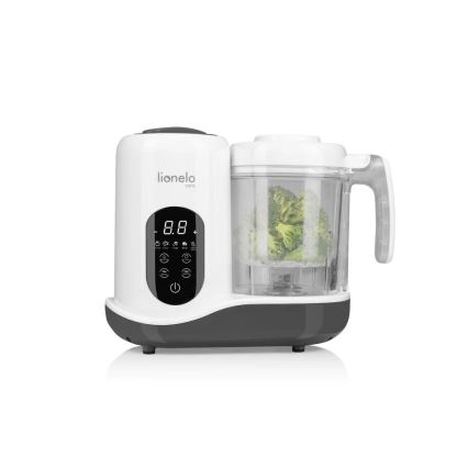 Lionelo - Cozedor a vapor 5 em 1 BABYMENU 110W/230V branco/cinzento