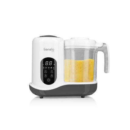 Lionelo - Cozedor a vapor 5 em 1 BABYMENU 110W/230V branco/cinzento