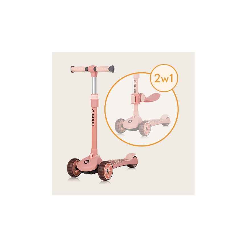 Lionelo - de Criança trotinete 2em1 FRANKY rosa