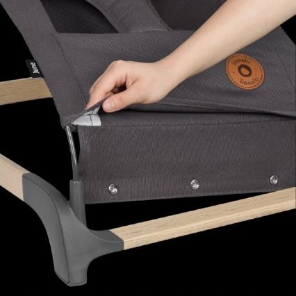 Lionelo - Espreguiçadeira para bebé JUNE antracite