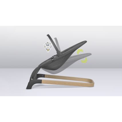 Lionelo - Espreguiçadeira para bebé JUNE cinzento