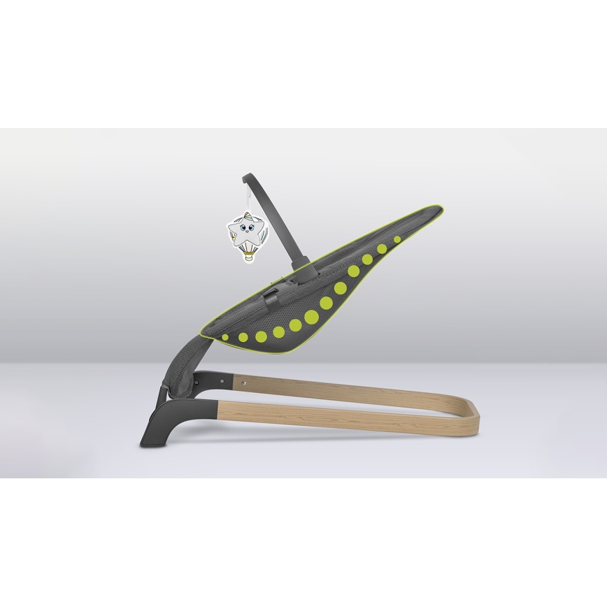 Lionelo - Espreguiçadeira para bebé JUNE cinzento