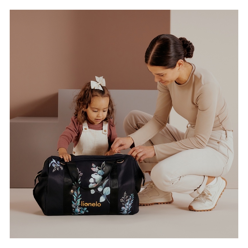 Lionelo - Mala de fraldas para carrinho de bebé IDA Golden Moments