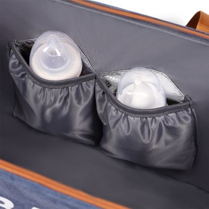 Lionelo - Mala de fraldas para carrinho IDA Blue Denim