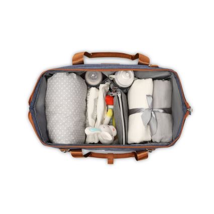 Lionelo - Mala de fraldas para carrinho IDA Blue Denim