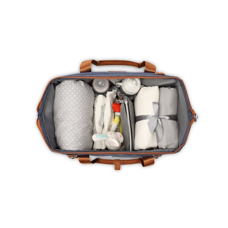 Lionelo - Mala de fraldas para carrinho IDA Blue Denim