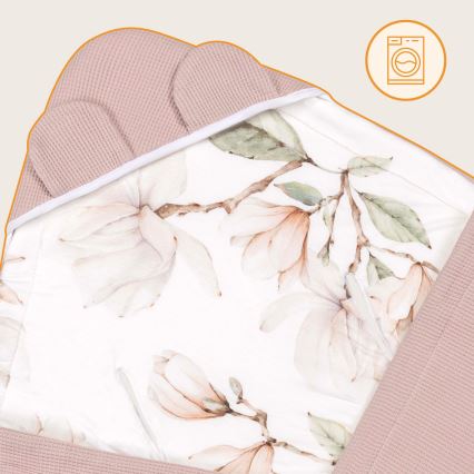 Lionelo - Manta envelopante para cadeirinha de automóvel TRAVEL SWADDLE 90x90 cm Bege Magnólia