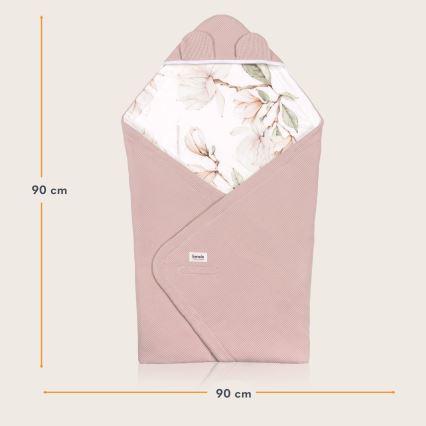 Lionelo - Manta swaddle para cadeirinha auto TRAVEL SWADDLE 90x90 cm Bege Magnólia
