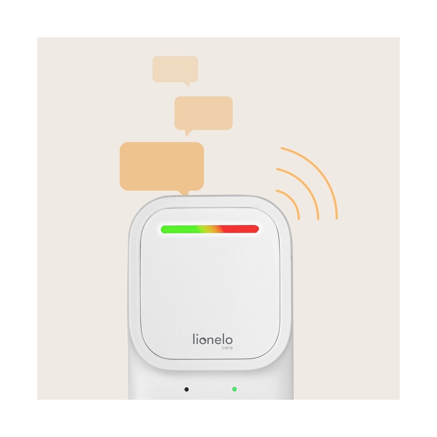 Lionelo - Monitor de áudio para bebés recarregável sem fios BABYLINE 2.2 5V