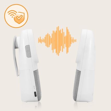 Lionelo - Monitor de áudio recarregável sem fios para bebé BABYLINE 2.3 5V