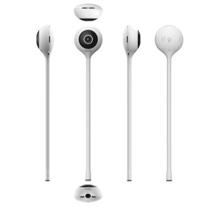 Lionelo - Monitor de bebé inteligente BABYLINE SMART Wi-Fi Branco